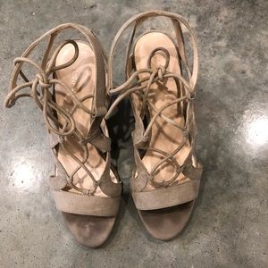 Nine West lace up wedge